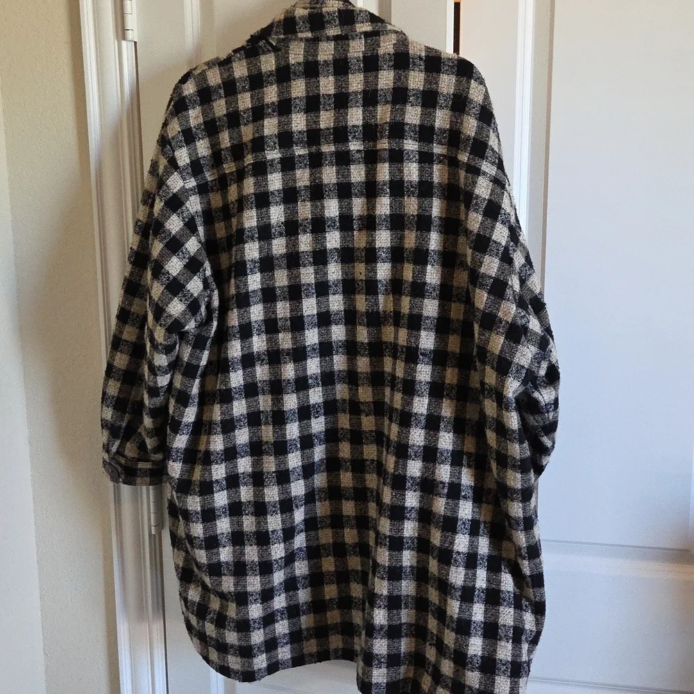 Nwt! Sezane Delfina Dress Black And White Checks Wool/alpaca/mohair - Picture 12 of 13